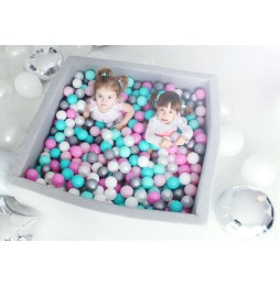 Dry Ball Pit with 400 Balls Light Gray