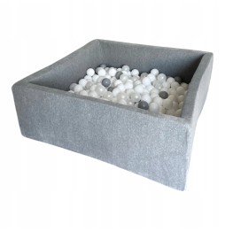 Dry Ball Pit with 400 Balls Velvet Gray