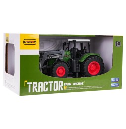 Green Tractor with Bulldozer for Kids Over 3