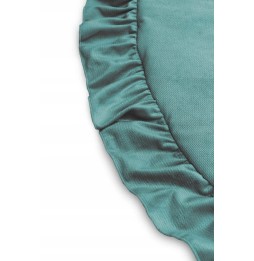 Infant Play Mat Ruffle Velvet Emerald Green