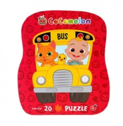 Puzzle dla dzieci, autobus cocomelon w ozdobnym pudełku