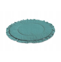 Infant Play Mat Ruffle Velvet Emerald Green