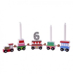 Wooden Birthday Train Set 18 Pieces