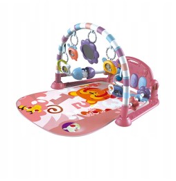 Interactive Educational Play Mat with Piano Pink