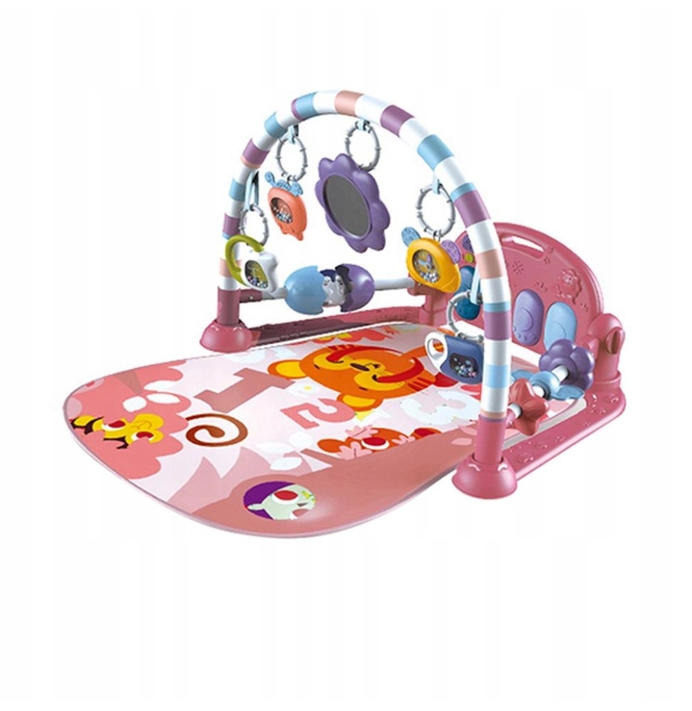 Interactive Educational Play Mat with Piano Pink