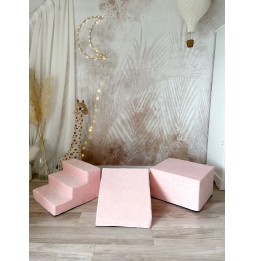 Pink Velvet 3-Piece Foam Playground