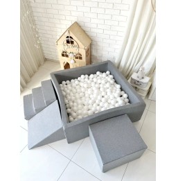 Foam Play Set with 400 Balls - Gray