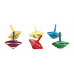 Mini Colorful Wooden Spinning Top 6 cm