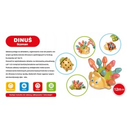 Puzzle educativ dinozaur Dinuș 12m+