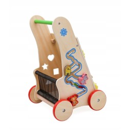 Wooden Educational Push Walker 6-in-1