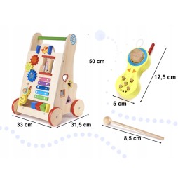 Wooden Educational Push Walker 6-in-1