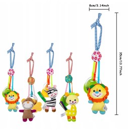 Zawieszki gryzaki do łóżeczka miś zebra