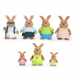 Li'l Woodzeez 7 Rabbit Figures