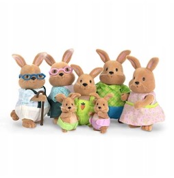 Li'l Woodzeez 7 Rabbit Figures