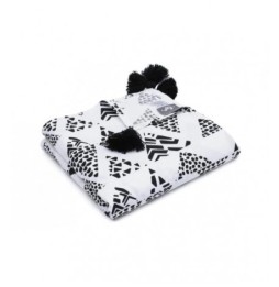 Cotton Wrap with Pom Poms Aztec Design