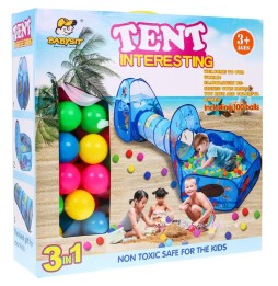 3in1 Play Area with Tent and Tunnel for Kids