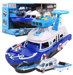 Police Boat 2-in-1 for Kids with Accessories and Sounds