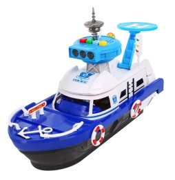 Police Boat 2-in-1 for Kids with Accessories and Sounds