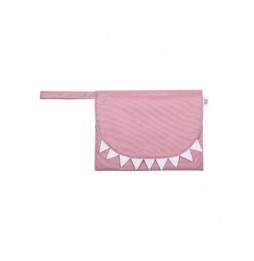 Baby Bites Travel Changing Mat Shark Pink