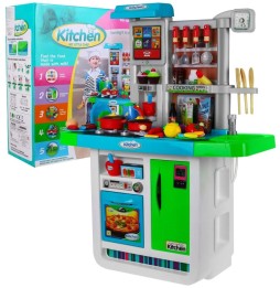 Huge Blue Kitchen for Kids 3+ with Interactive Features