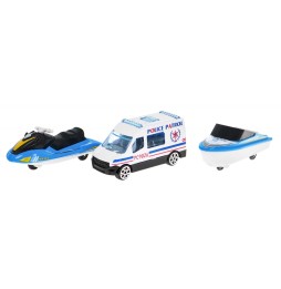 Police Boat 2-in-1 for Kids with Accessories and Sounds