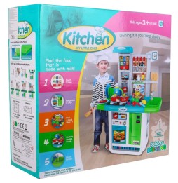 Huge Blue Kitchen for Kids 3+ with Interactive Features