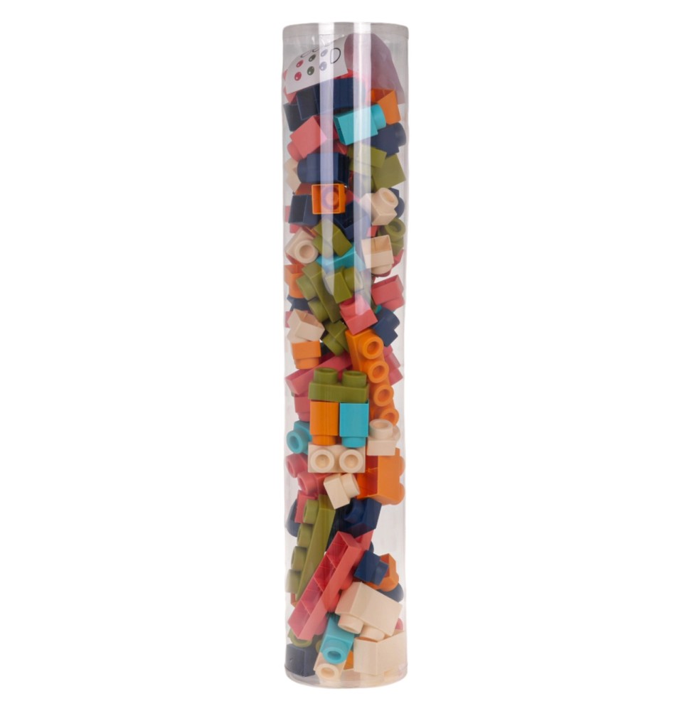 Set of 100 Soft Building Blocks for Kids