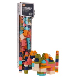 Set of 100 Soft Building Blocks for Kids