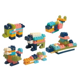 Set of 100 Soft Building Blocks for Kids