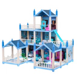 3-Tier Dollhouse with Furniture Included