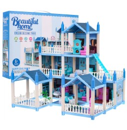 3-Tier Dollhouse with Furniture Included