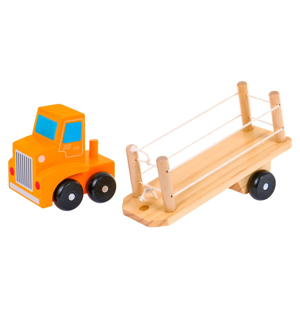 Wooden Truck with Educational Blocks for Kids