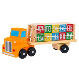 Wooden Truck with Educational Blocks for Kids