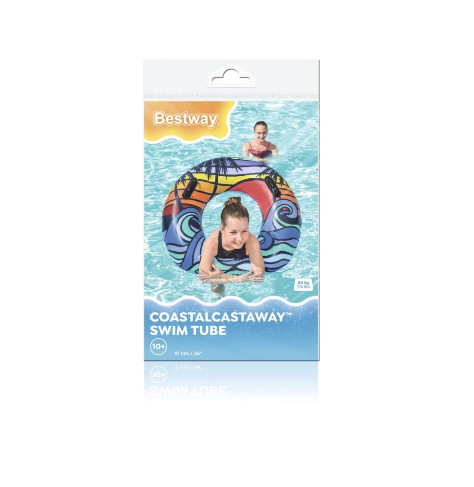 Castaway Swimming Ring 91cm Bestway Blue