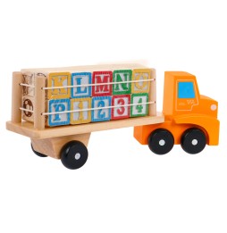 Wooden Truck with Educational Blocks for Kids