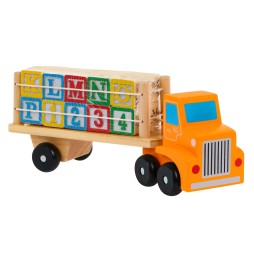 Wooden Truck with Educational Blocks for Kids