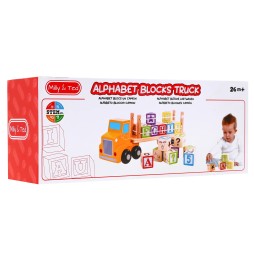 Wooden Truck with Educational Blocks for Kids