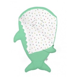 Baby Bites Shark Sleeping Bag for Kids Mint Green