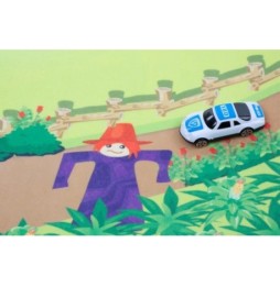 Ranch Mat with Cars 120x80 cm - Safe Play for Kids