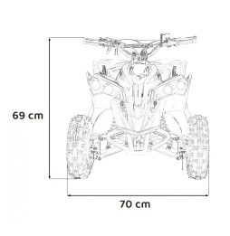 Quad spalinowy renegade hiperfect 49cc żółty