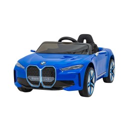 Autko BMW i4 dla dzieci - niebieskie z pilotem i LED