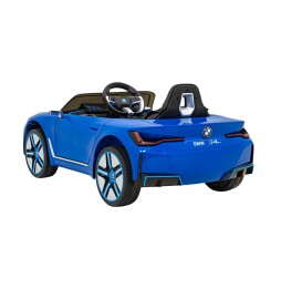 BMW i4 Kids Car - Blue with Remote and LED Lights