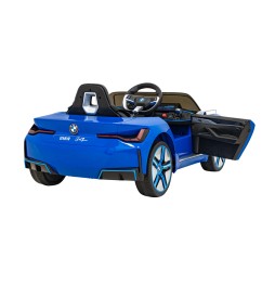 BMW i4 Kids Car - Blue with Remote and LED Lights