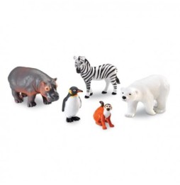 Figurine mari, animale de la grădina zoologică, set 5 buc.