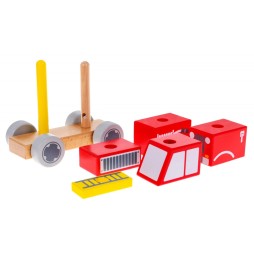 Wooden Fire Truck Toy for Kids Aged 2 and Up