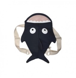 Baby Bites Shark Navy Blue Kids Backpack