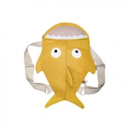 Baby Bites Children's Backpack Shark Yellow Mustard