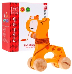 Wooden Giraffe Pull Toy for Children 12 Months+