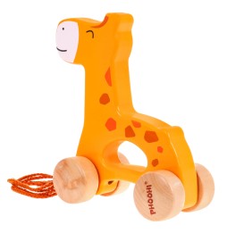 Wooden Giraffe Pull Toy for Children 12 Months+