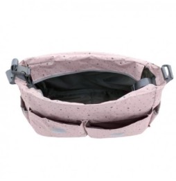 Geanta practica pentru carucior Flap Bag Leaf Pink